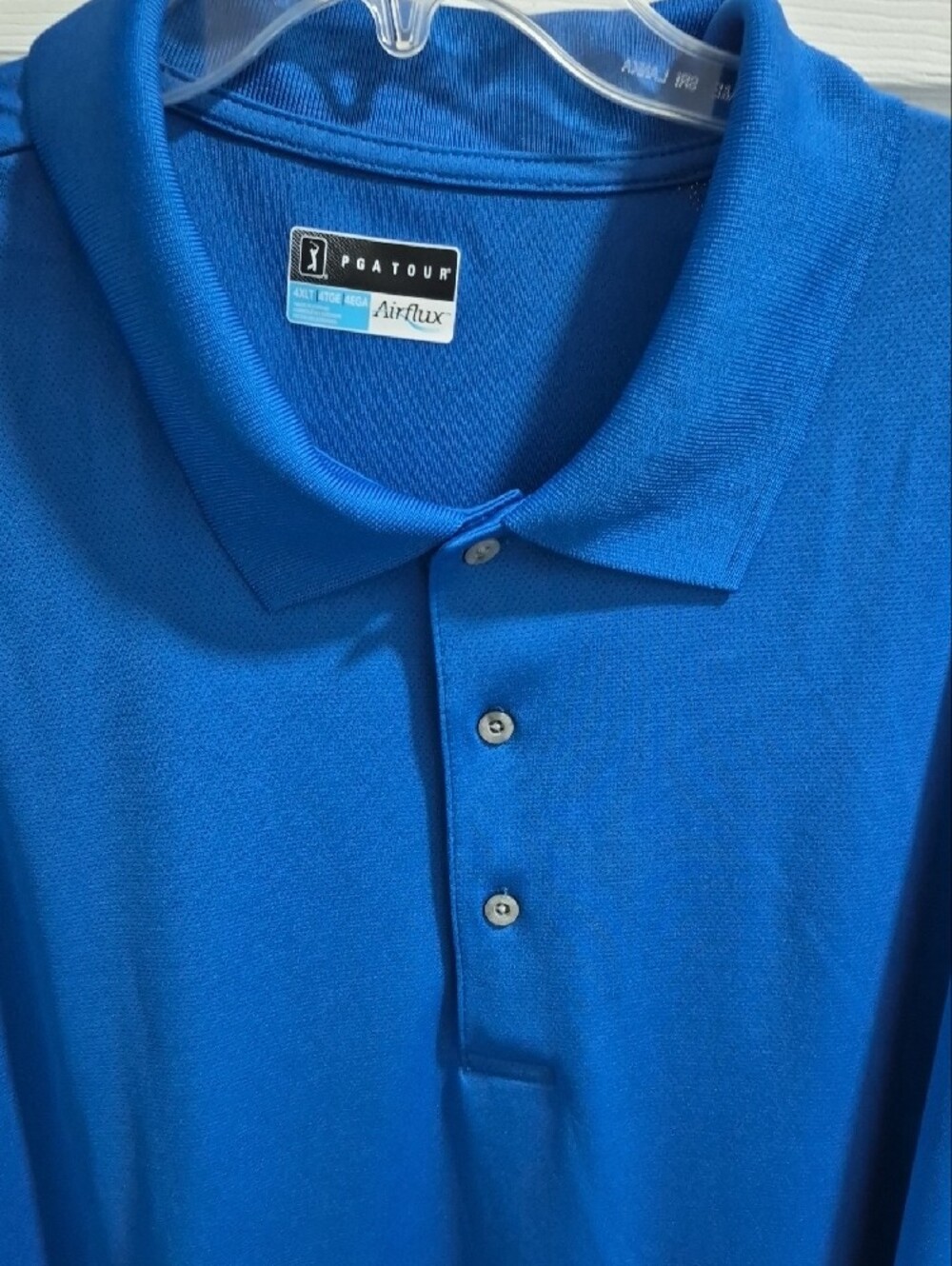 PGA Tour Men’s Bright Blue Polo Shirt - Short Sleeve - Picture 3 of 4